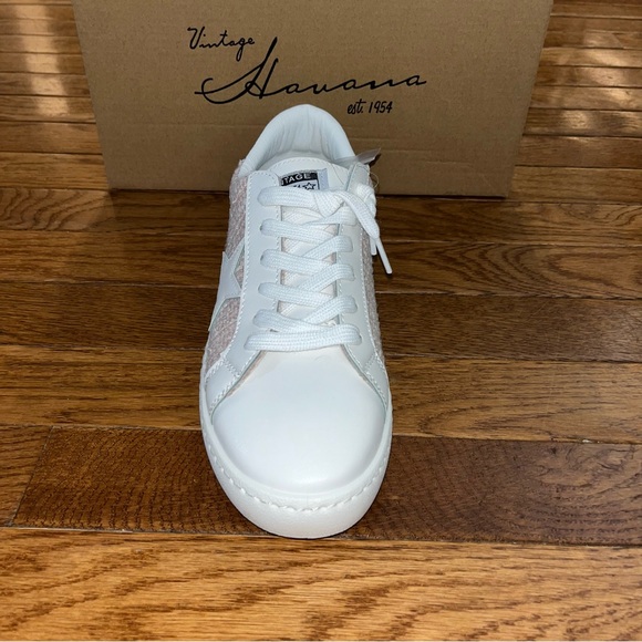 Vintage Havana Carla Pink Tweed Fashion Sneakers Women’s Size 7.5 - Picture 6 of 11